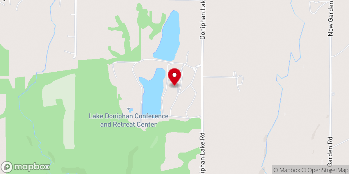 Map showing location of Lake Doniphan Conference