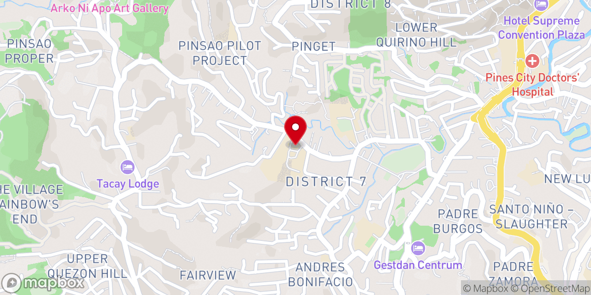 Map showing location of Philippine Baptist Theological Seminary(PBTS)