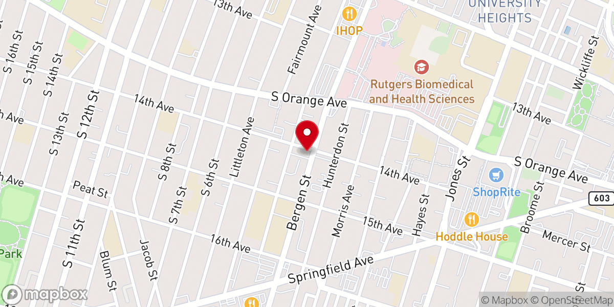 Map showing location of Humanity Baptist Church