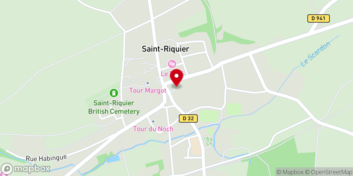 Map showing location of Abbaye Royale de Saint-Riquier - Baie de Somme