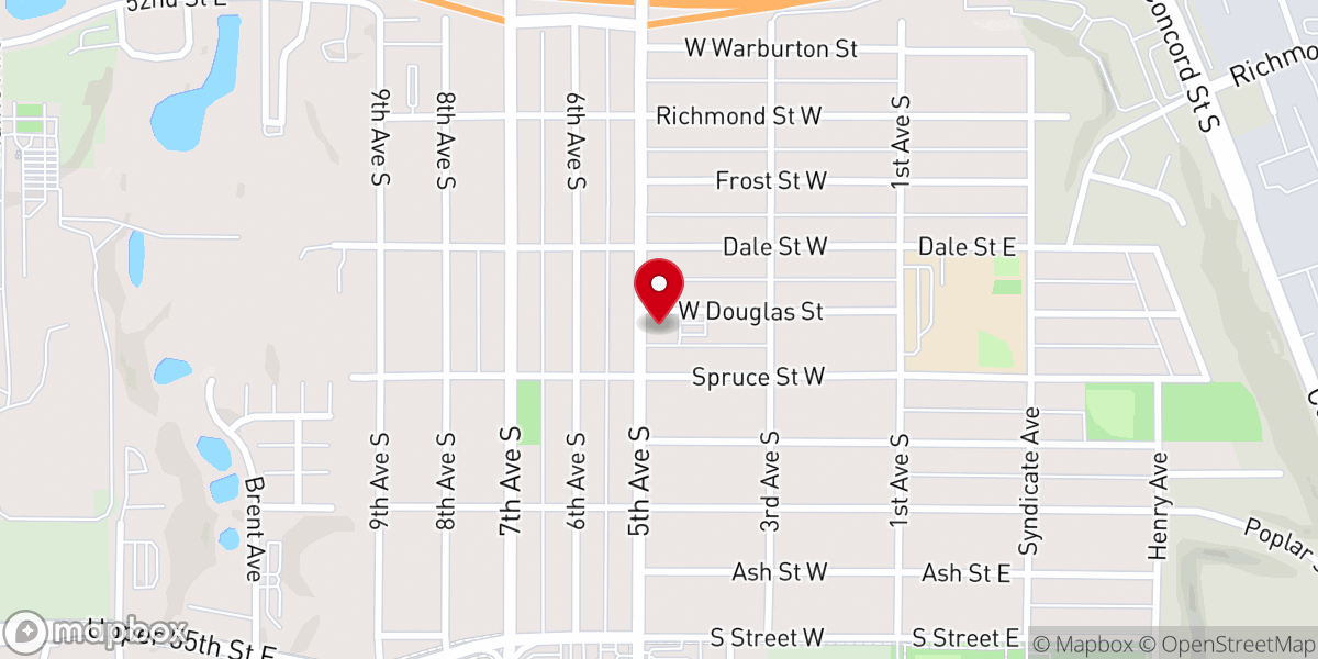 Map showing location of Woodbury Lutheran Church - Wakota Ridge Campus