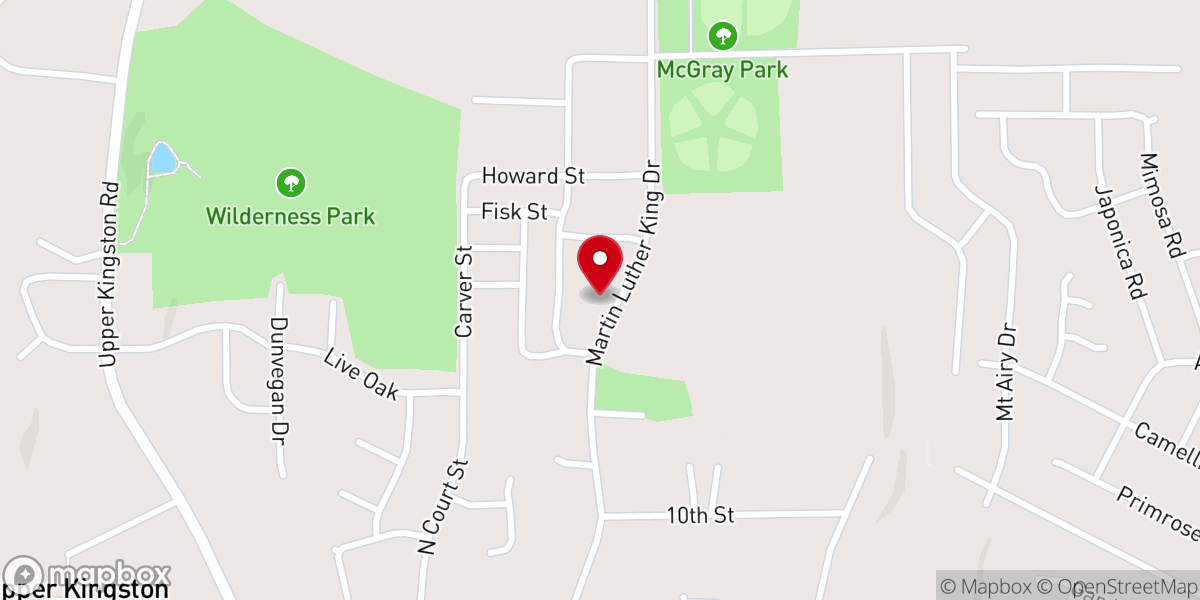 Map showing location of Church of Christ