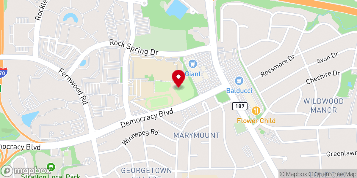 Map showing location of New Covenant Baptist Church of Maryland