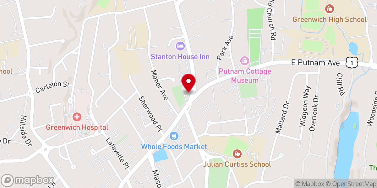Map showing location of Second Congregational Church