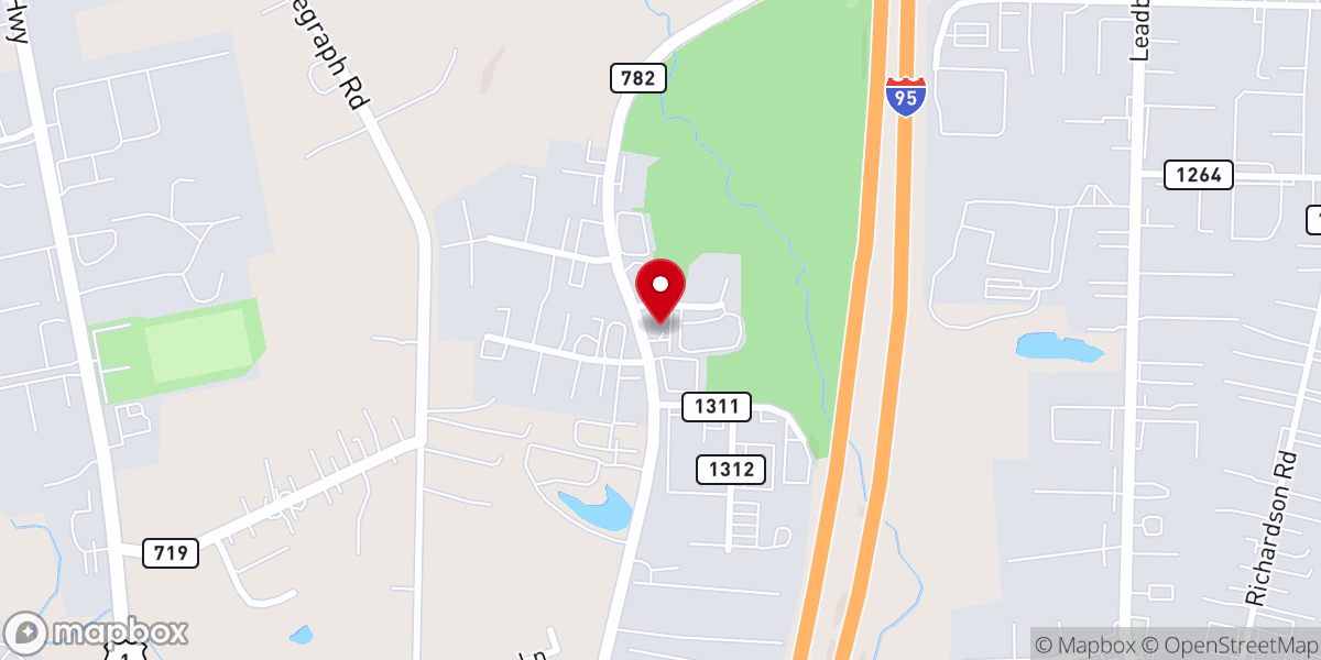 Map showing location of Dover Baptist Association