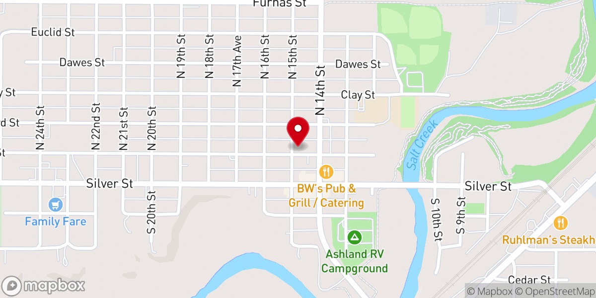 Map showing location of Ashland Methodist Church Global Methodist