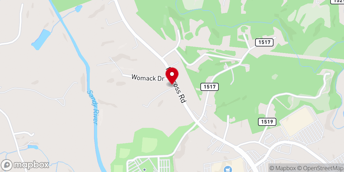Map showing location of Shermont Baptist Church