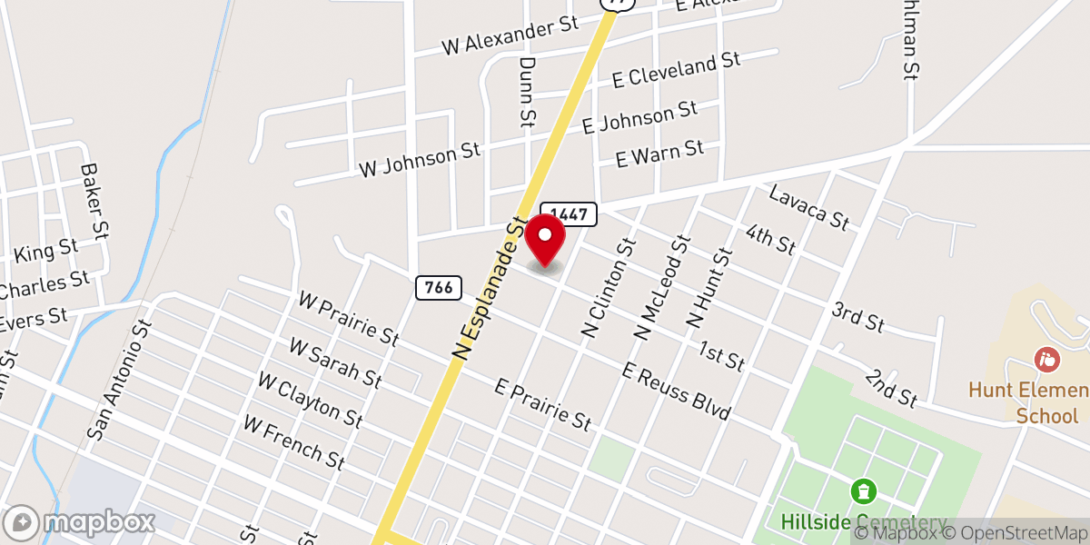 Map showing location of Strong Family Church