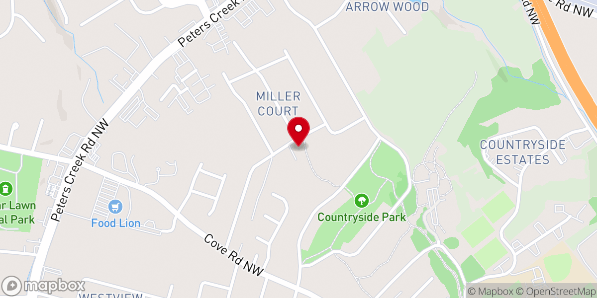 Map showing location of House of Prayer