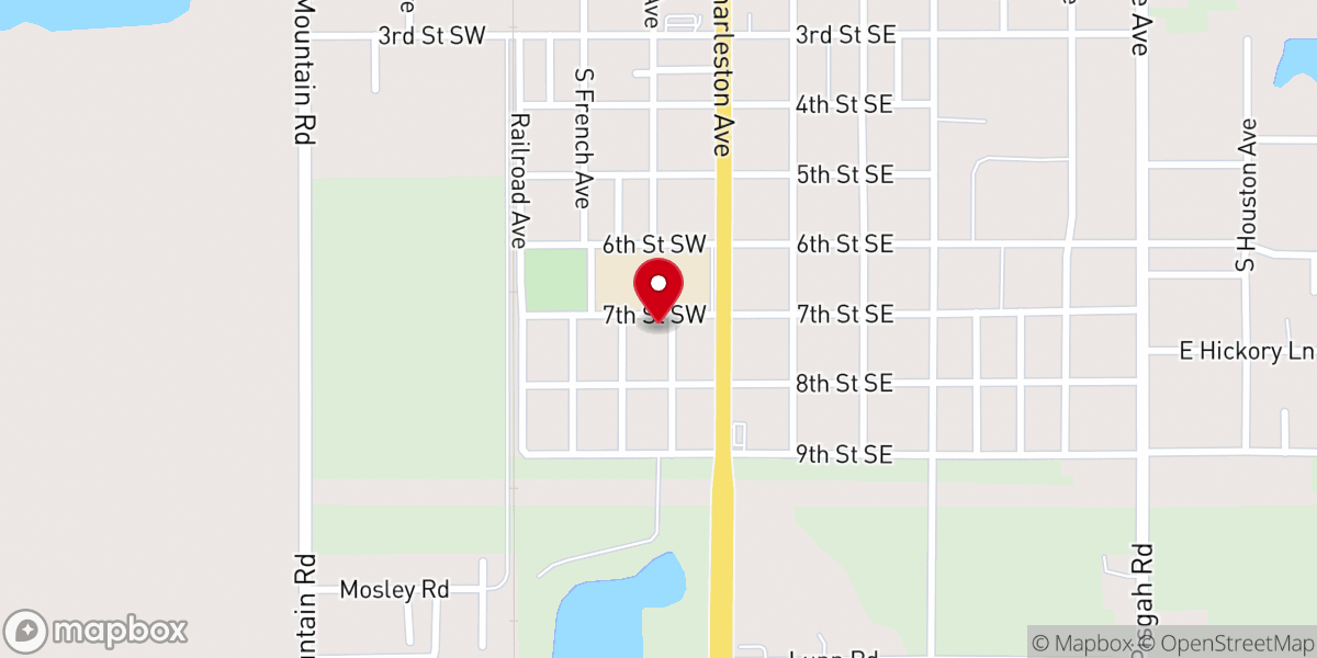 Map showing location of Mt Pleasant Primitive Baptist Church