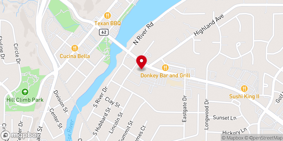 Map showing location of Saint Vincent dePaul