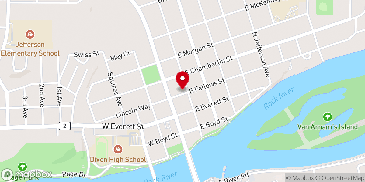 Map showing location of Worship Center