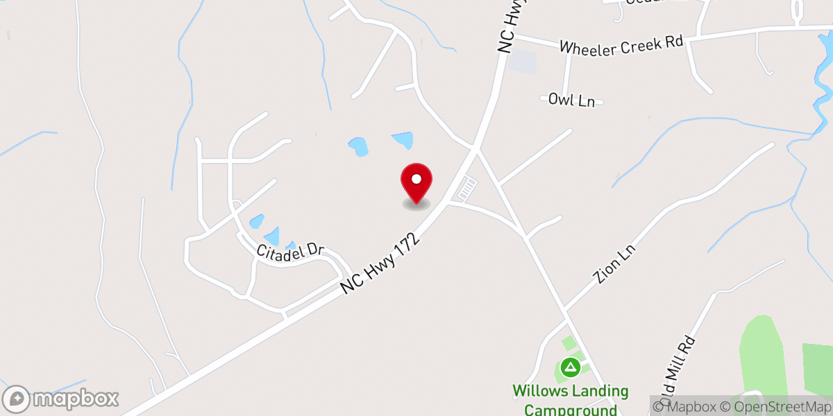 Map showing location of Yopps Meeting House