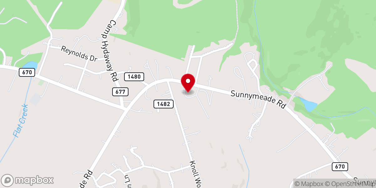 Map showing location of Clearview Baptist Church