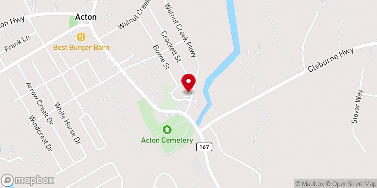 Map showing location of Promise Point Church