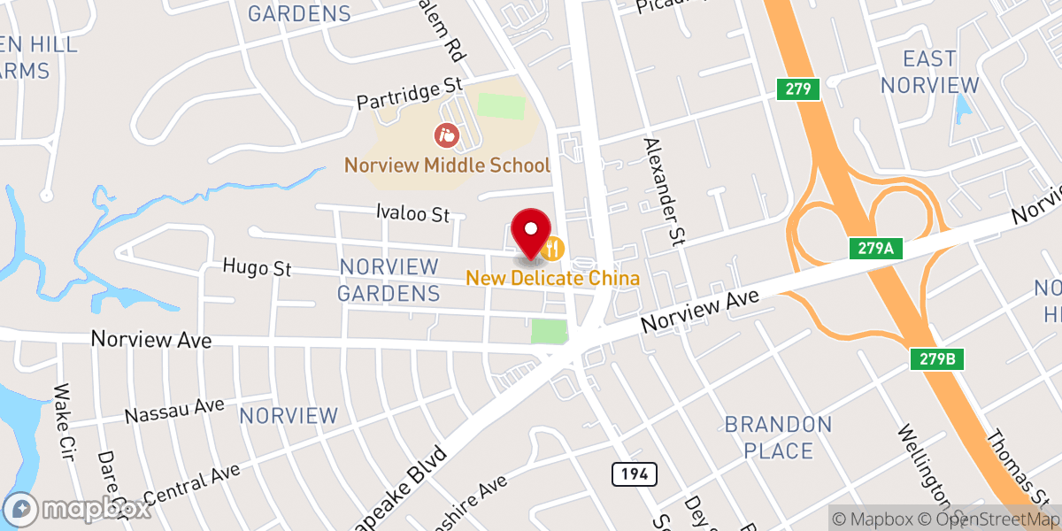 Map showing location of Impact Church of Norfolk Inc
