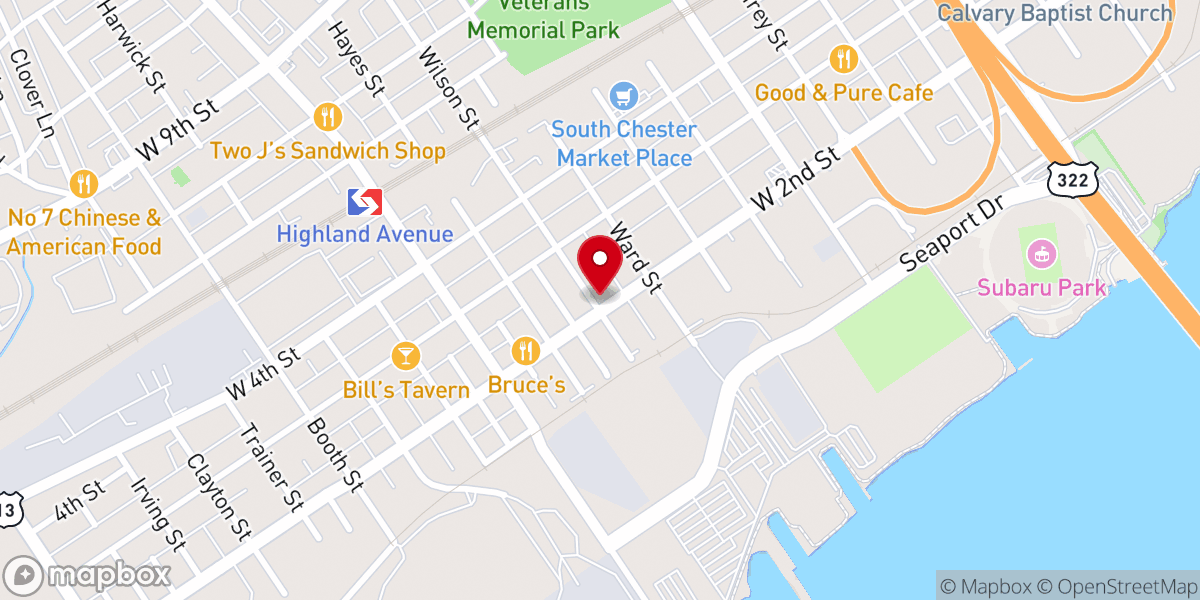 Map showing location of Chester Church of God