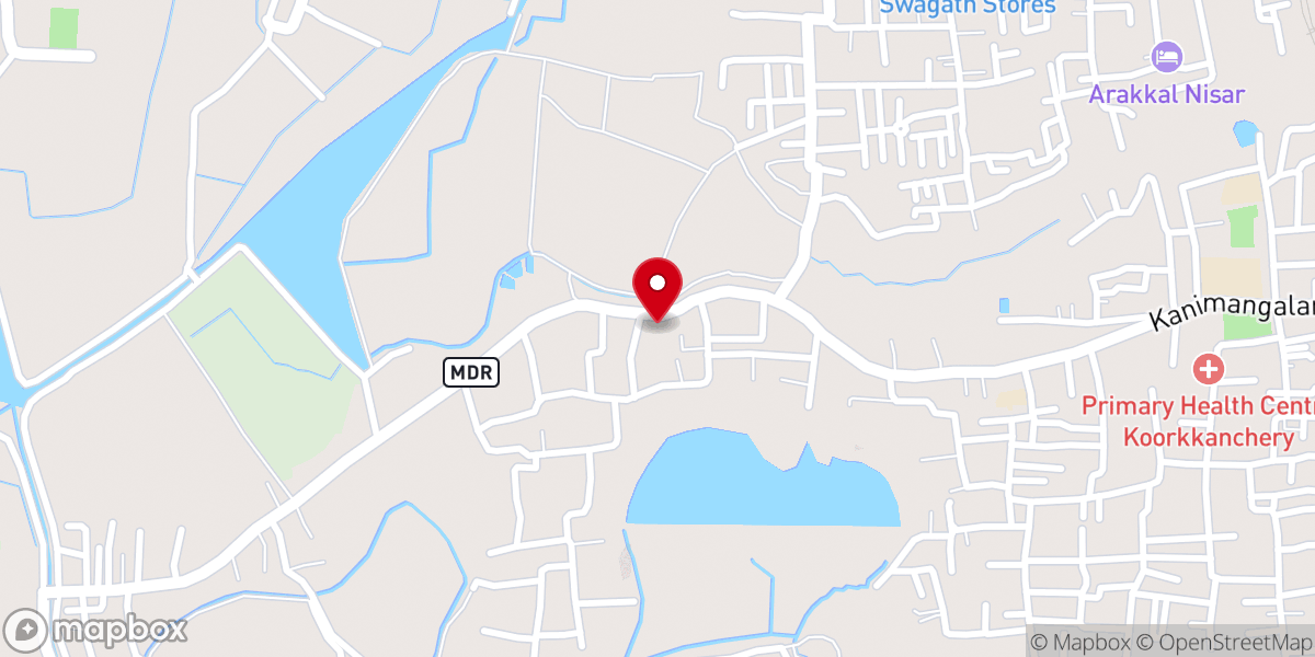 Map showing location of St. John The Baptist Church, Nedupuzha