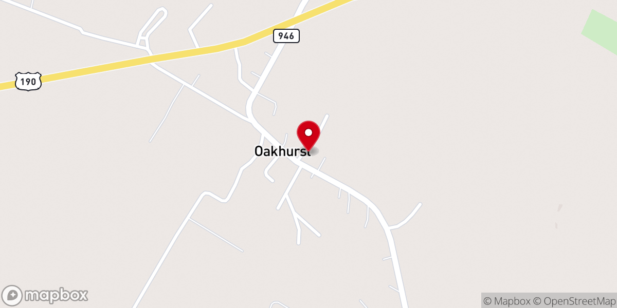 Map showing location of Oakhurst Full Gospel Church