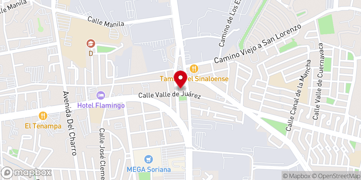 Map showing location of Santuario de San Lorenzo