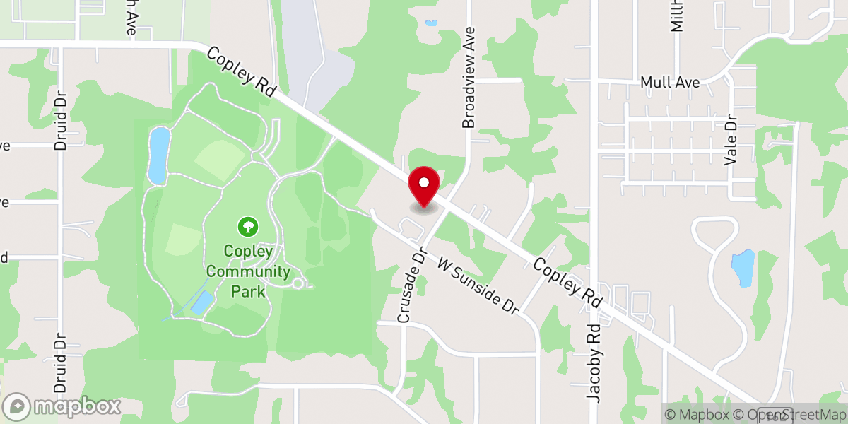 Map showing location of Crusade Baptist Church