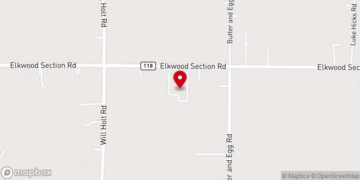 Map showing location of Bethlehem Baptist Church