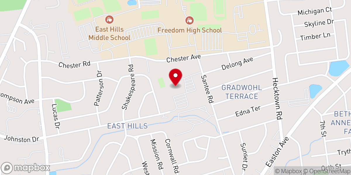 Map showing location of Our Lady of Perpetual Help Catholic Church