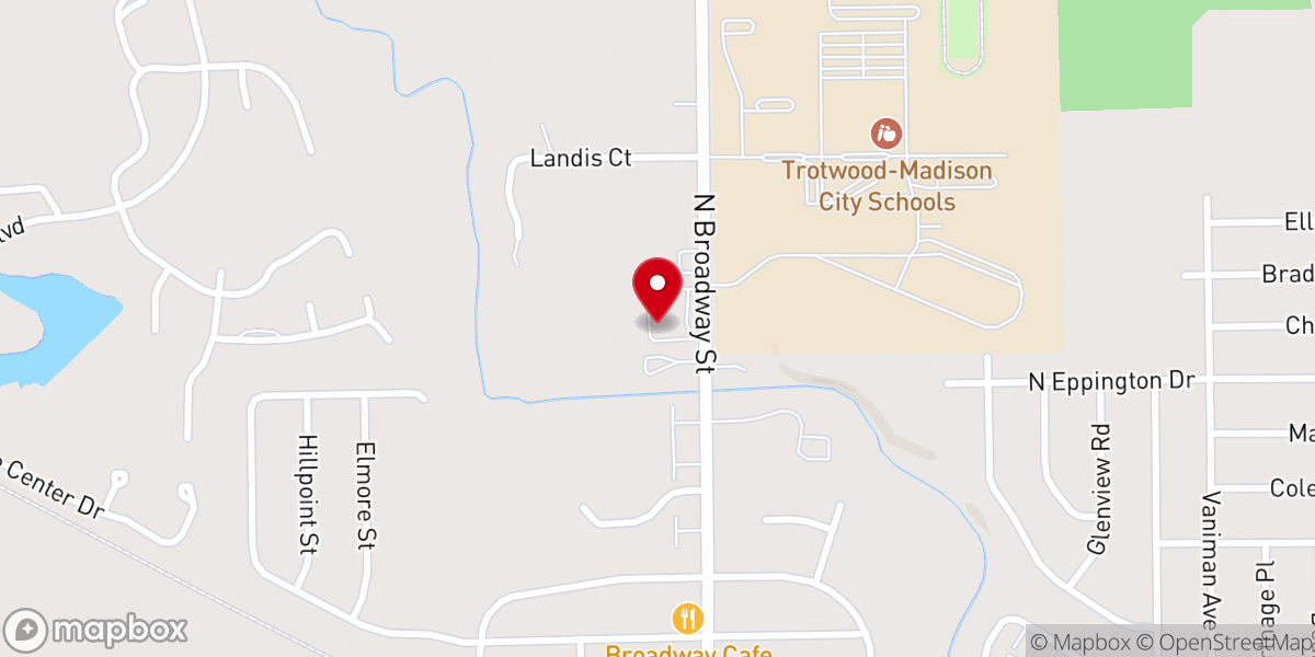 Map showing location of Triumphant Cross Lutheran Church