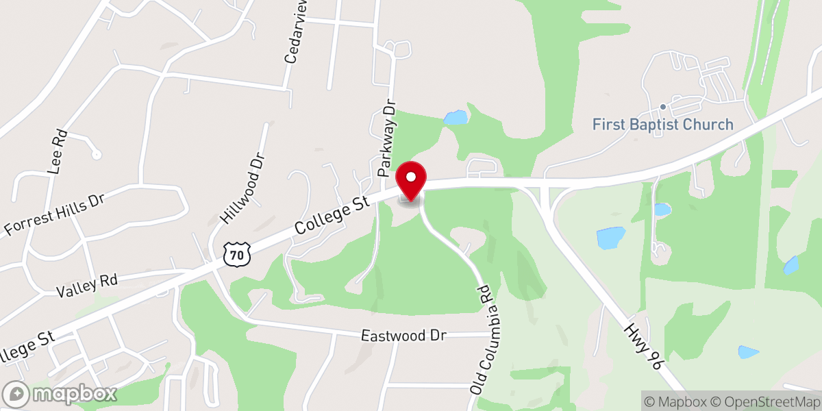 Map showing location of Sacred Heart Southern Episcopal Church