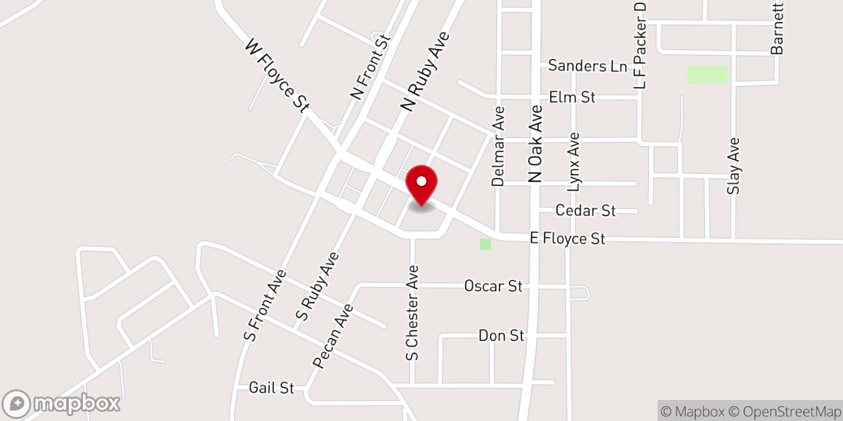 Map showing location of Ruleville United Methodist Church