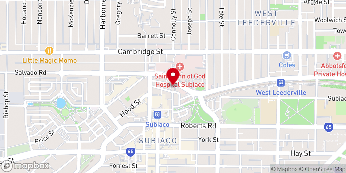 Map showing location of St Joseph's