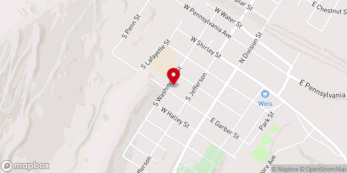 Map showing location of Mount Union Christian & Missionary Alliance Church