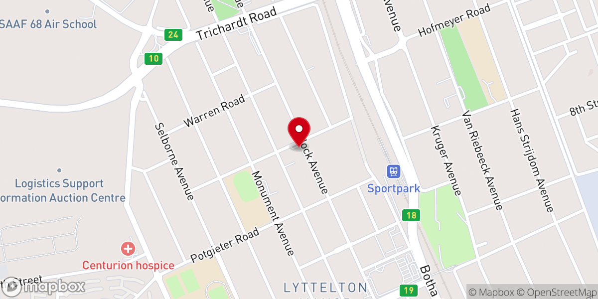 Map showing location of Maria Regina Catholic Church