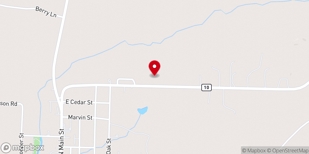 Map showing location of Memorial Baptist Church