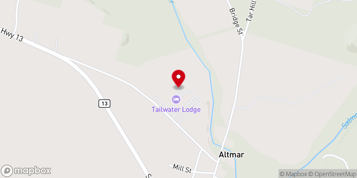 Map showing location of Tailwater Lodge Altmar, Tapestry Collection by Hilton