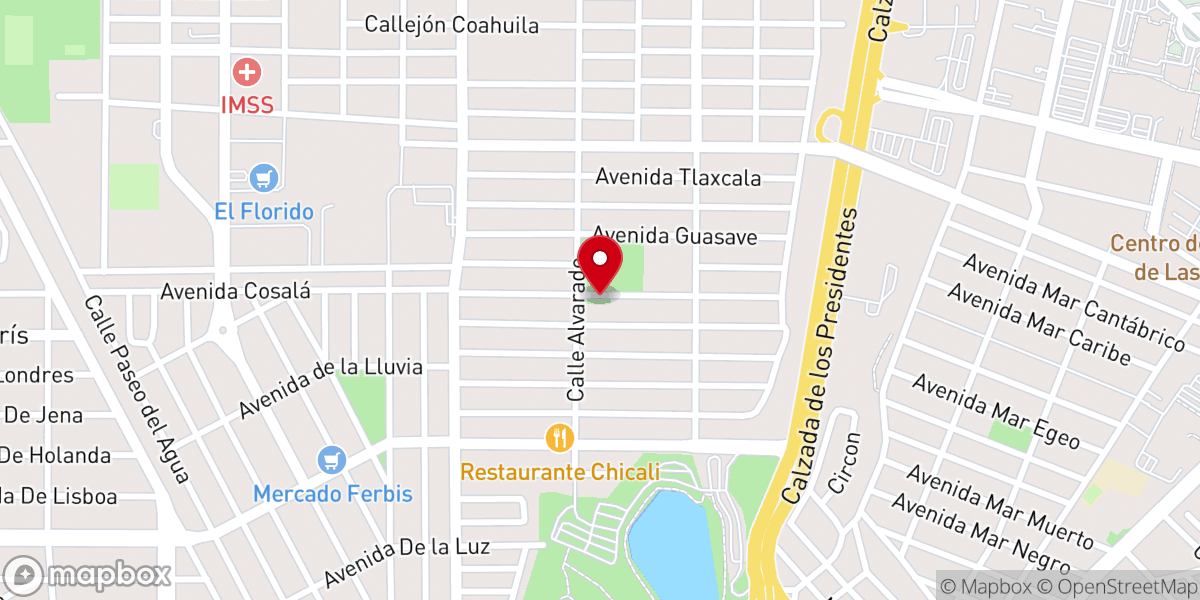 Map showing location of Iglesia de Dios Nueva Esperanza
