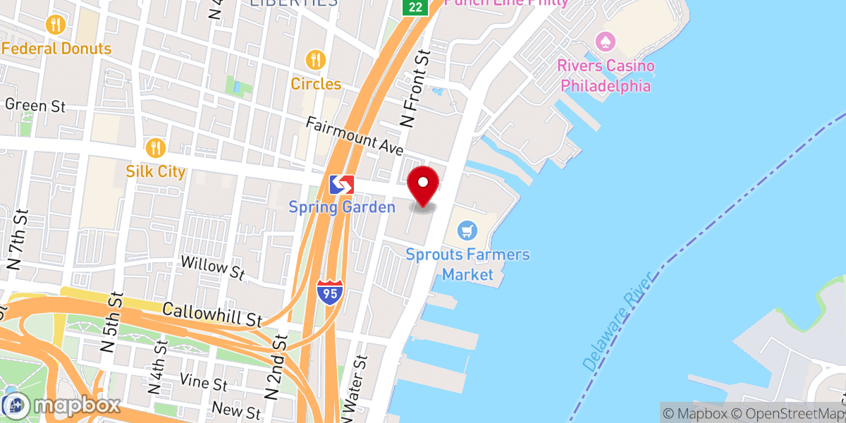 Map showing location of Canvas City Church