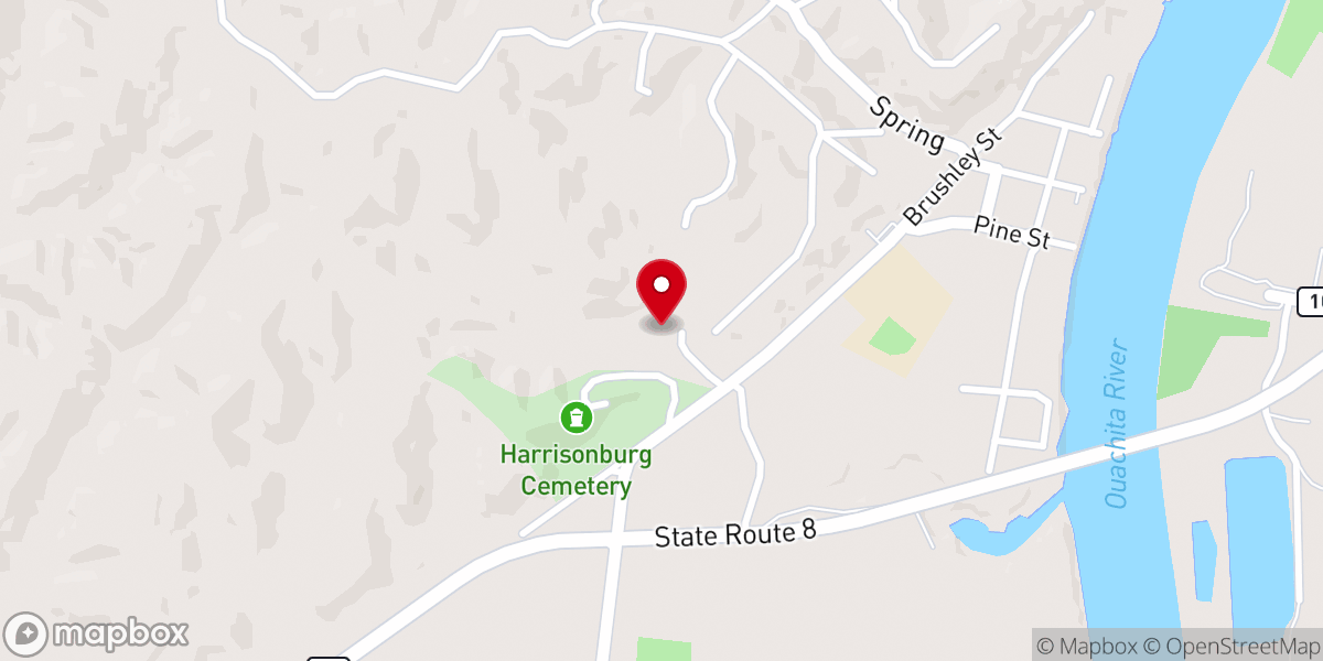 Map showing location of Harrisonburg First Baptist Church