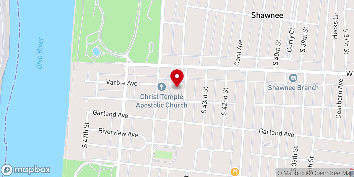 Map showing location of Christ the King Catholic Church