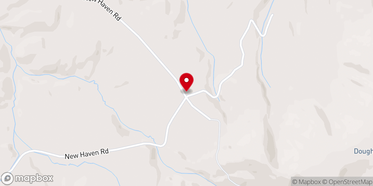 Map showing location of New River Baptist Church