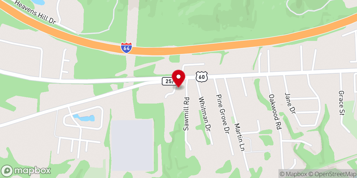 Map showing location of Culloden Church of God of Prophecy