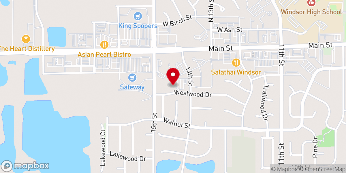 Map showing location of Windsor Vineyard Church