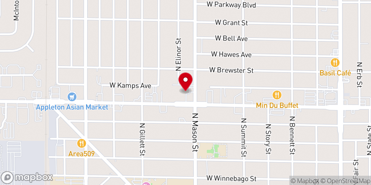 Map showing location of Hope Church
