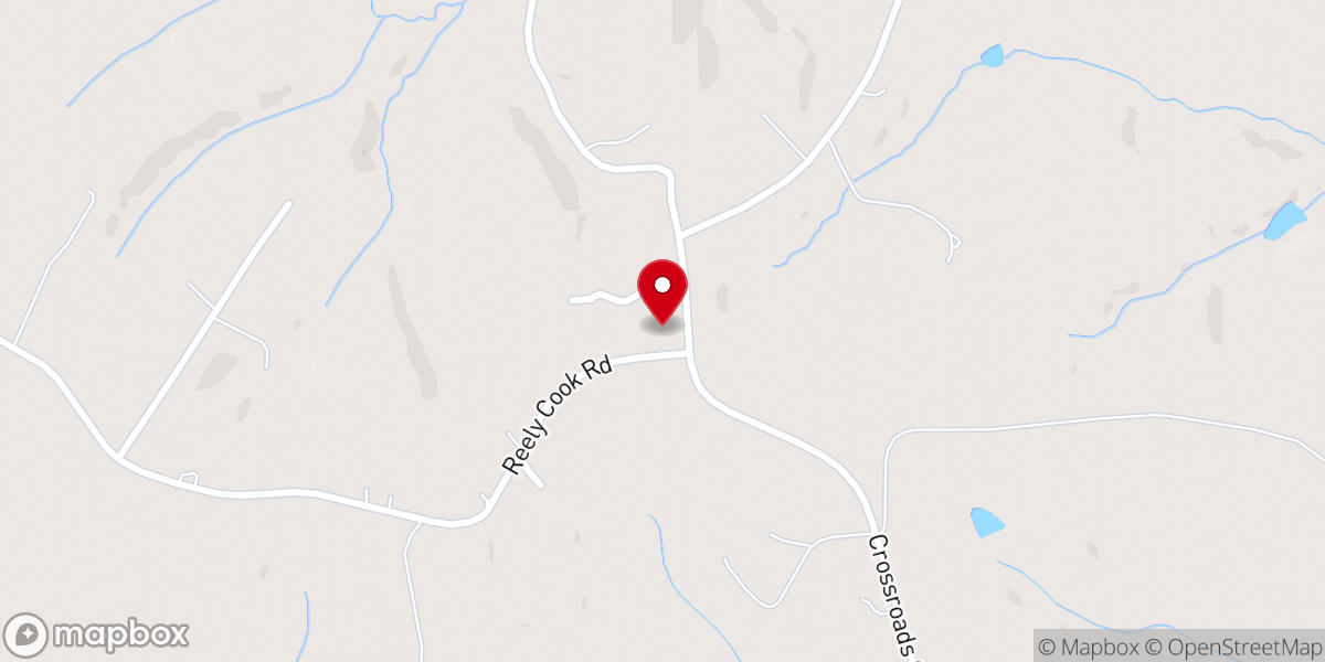Map showing location of Crossroads Missionary Baptist Church