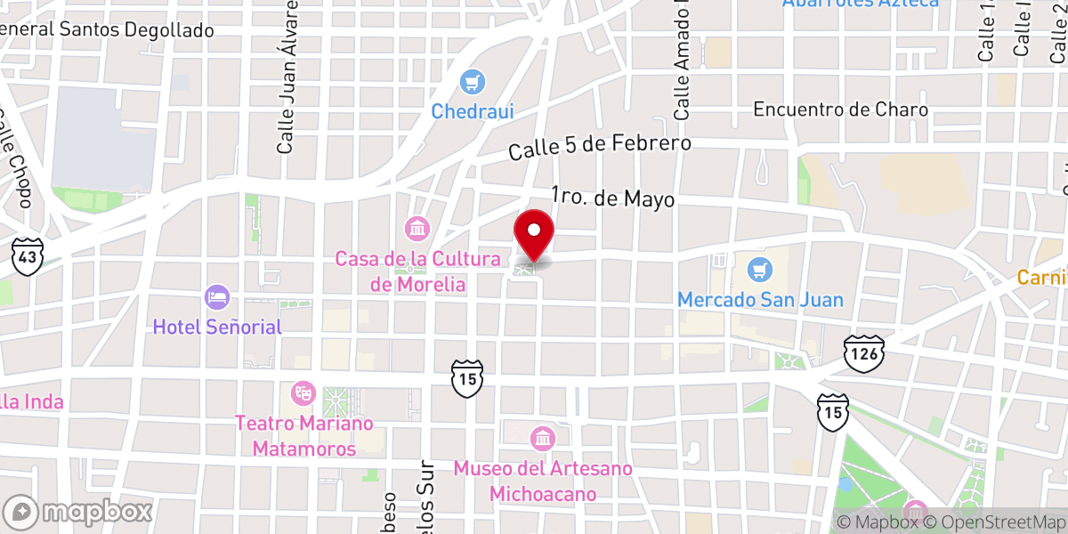 Map showing location of Parroquia de San José