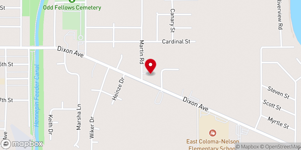 Map showing location of Good Shepherd Lutheran Church