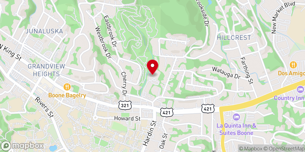Map showing location of St. Luke's Episcopal Church