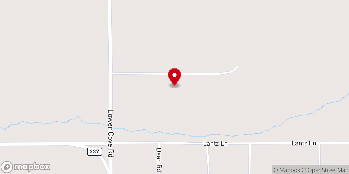Map showing location of Grande Ronde Mennonite Church