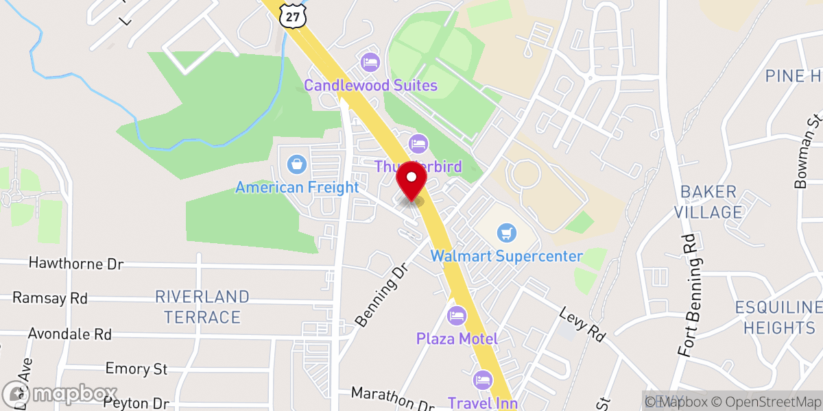 Map showing location of Prayer and Faith Temple Inc