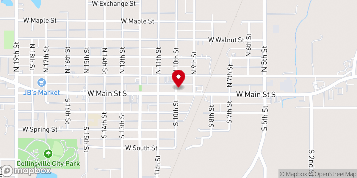 Map showing location of Mission On Main Street Food Pantry